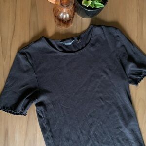 Vero Moda Classic Black Ribbed Bodycon Mini Dress